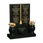 Tall Book and Vases Headstone image 2 thumbnail