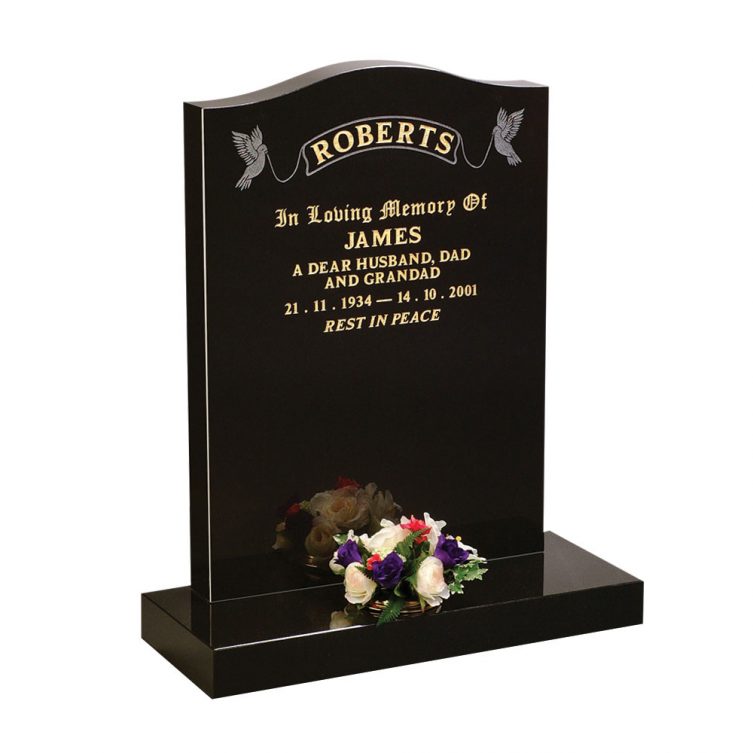 Two Doves and Banner Headstone