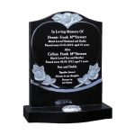 Highlighted Roses & Heart Headstone image 2 thumbnail