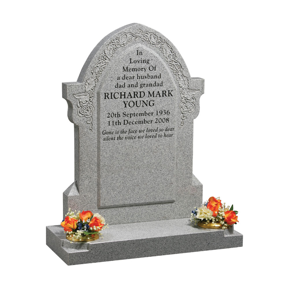 GHS59 - Classic Gothic Top Headstone - Memorials of Distinction
