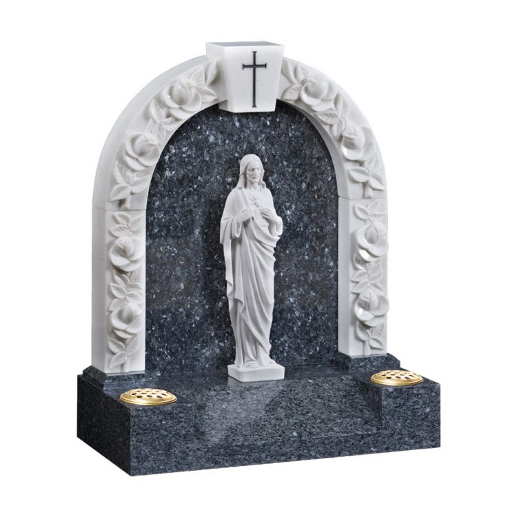 Sacred Heart and Arch Headstone image 1