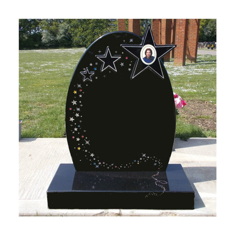 Painted Star Headstone image 1