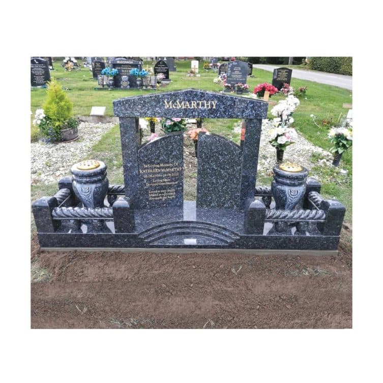Bespoke Gates of Heaven Headstone with Railings