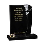 Scroll Edge and Rose Headstone image 1 thumbnail